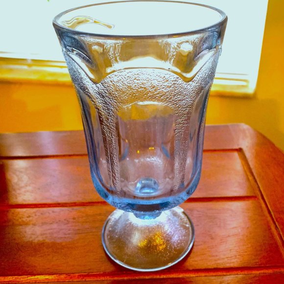 Vintage Fostoria Woodland Blue Footed Iced Tea Goblet - 2 Available - Picture 1 of 3